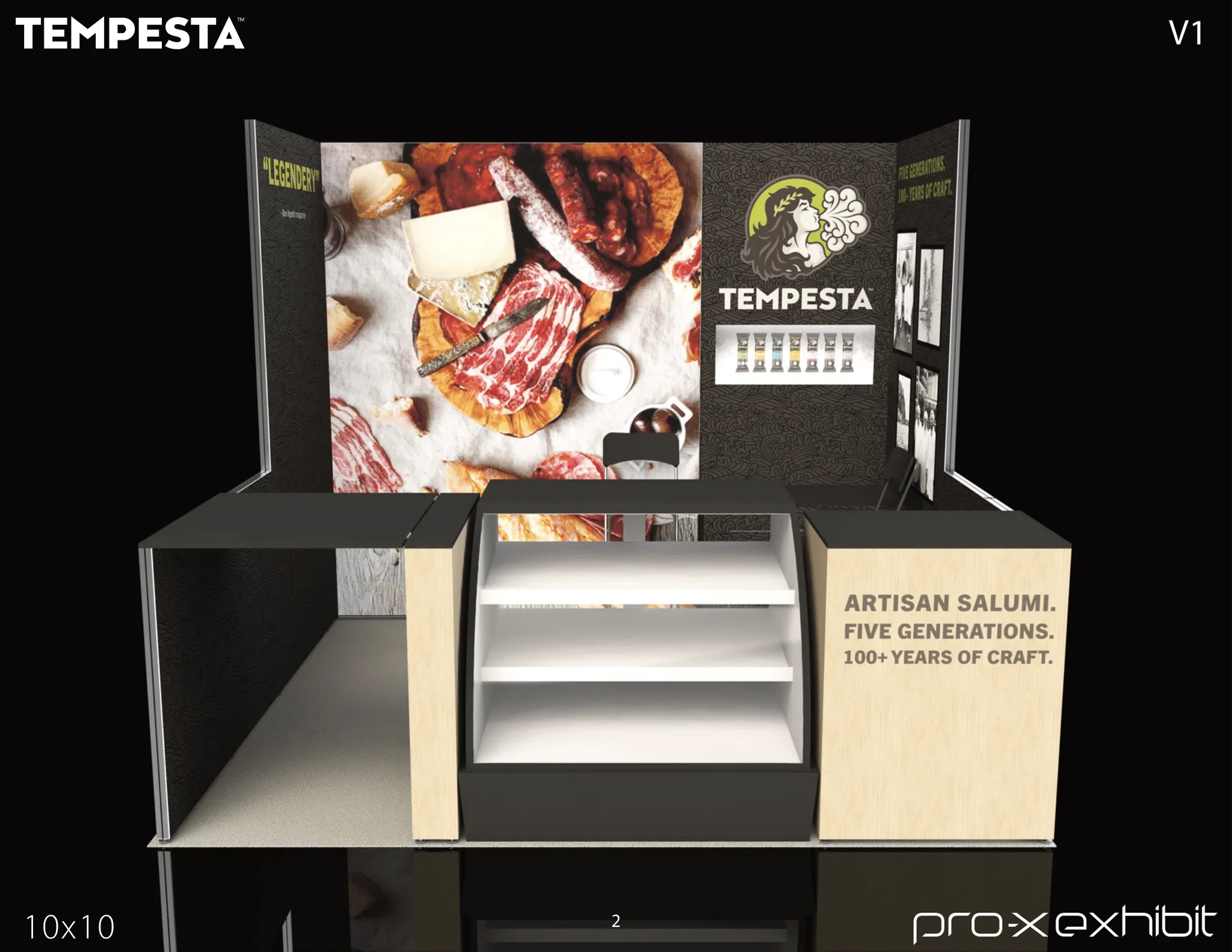 10x10 Inline booth design by Pro-X Exhibits